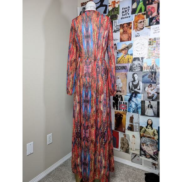 Leopard Colorful Long Duster - Picture 4 of 5